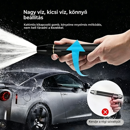 🚿 🔥A különleges ajánlat utolsó napja!! 🔥💧 Nagynyomású vízpisztoly - autómosáshoz, kertészkedéshez, 10x nyomás, több funkció ⚡