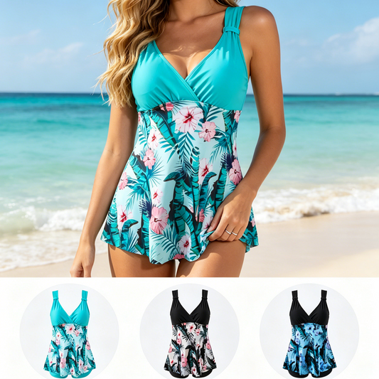 🔥【50% OFF】【S-5XL】🏖️🌴 2026 Mintás Strandnyaralási Szett / Fürdőruha Szett