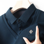 👔【M-4XL】Prémium kasmír férfi meleg felső – kétrészes hatású, egybeépített fazon