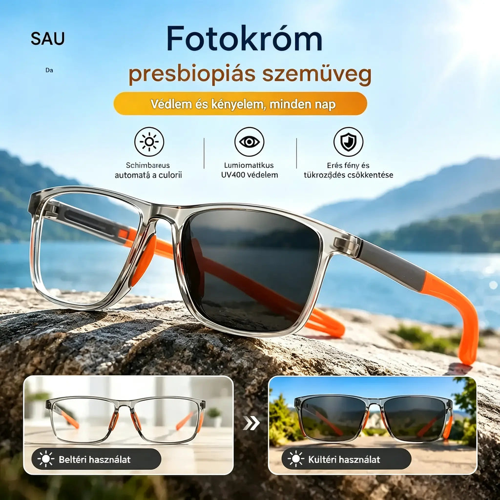 🔥🕶️Ultrakönnyű, nagy felbontású, fényre sötétedő olvasószemüveg, amelyet kifejezetten idősek számára terveztek.