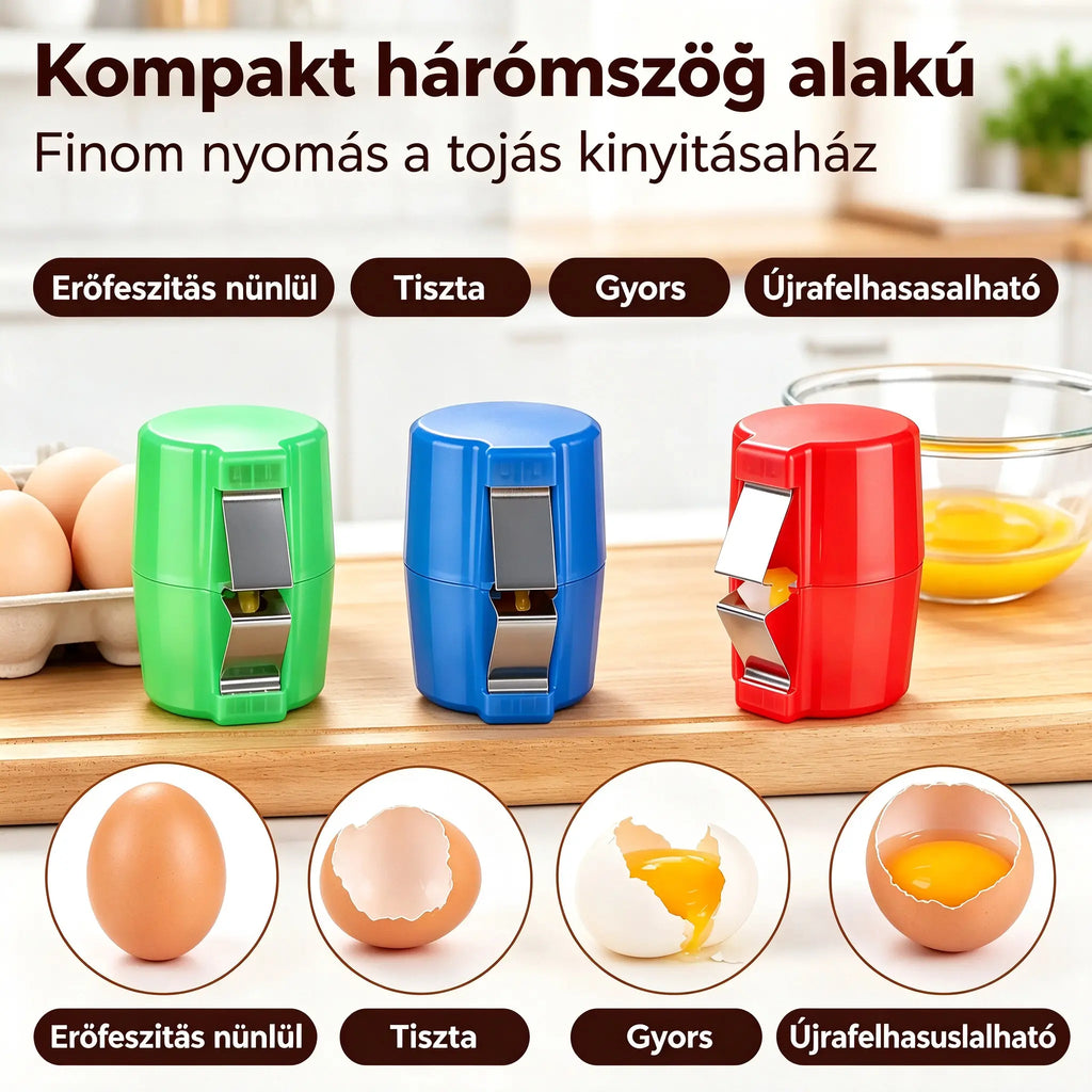 【3 darabos készlet】🍳 Gyors tojásfelverő: Nagy mennyiségű tojás gyorsabb és tisztább feldolgozása 🔥